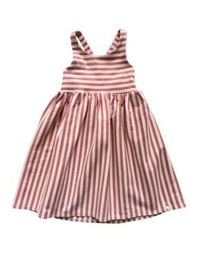 Lulu + Roo (Little Road) Pink Stripe Knit Pinafore Dress Size 5/6
